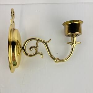 Vintage Baldwin Brass 7441 Colonial Williamsburg Brass Candlestick Wall Sconces
